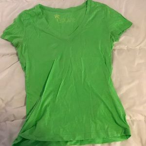 Bright green v neck.